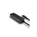 I/O HUB USB-C 4PORT CHARGING/0.4M HUE-S2C AXAGON