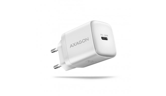 MOBILE CHARGER WALL USB-C 30W/1PORT WHITE ACU-PD30W AXAGON