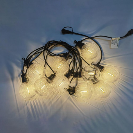 Party lights TWINKY 10-LED bulbs / 4,5m, warm white light