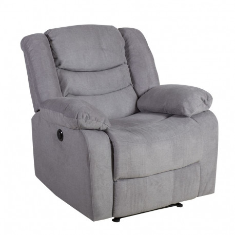 Recliner armchair CYRUS with electric mechanism, grey
