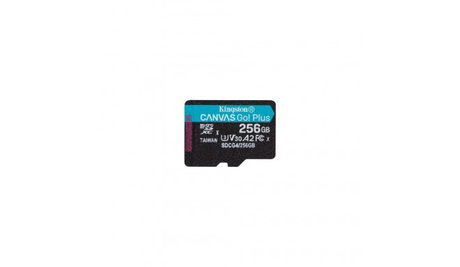 KINGSTON 256 GB MICROSDXC CANVAS GO! PLUS GEN4 200R A2 U3 WITHOUT ADAPTER