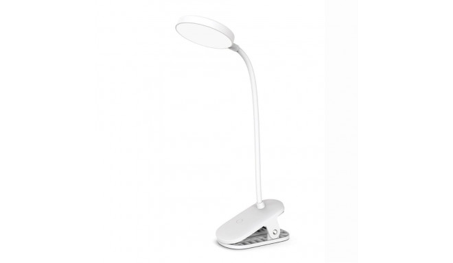 ColorWay LED Table Lamp Flexible and Clip 2 with Built-in Battery | CW-DL10FCB-W