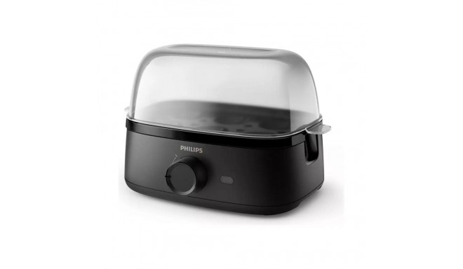 Philips HD9137/90 Egg Cooker, 400 W, 6 eggs, Poacher, Traspert lid, Deep Black |