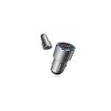 Dudao USB / USB Car Charger Type C Power Delivery Quick Charge 22.5 W Gray