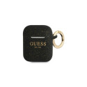 Guess Apple AirPods 1/2 cover Silicone Glitter Black