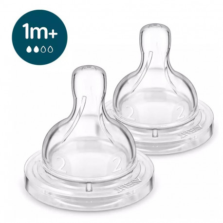 Philips Avent silikoonnibud SCY762/02 kolikavastased 1M+ 2 tk