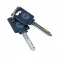 Bike cable with combination lock and key
