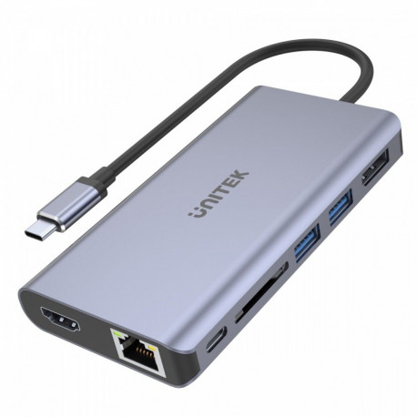 USB-C jaotur D1056A 2x USB 3.1 HDMI DP RJ45 SD