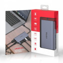 HUB USB-C 2x USB 3.1, HDMI,DP, RJ45, SD;D1056
