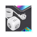 Power cube 6in1 3x AC 2x USB 1x USB C PD 20W