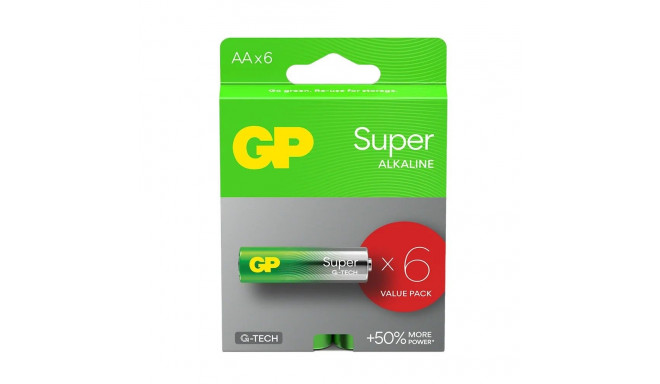 ALKALINE BATTERIES LR6/ AA GP SUPER 6PCS.