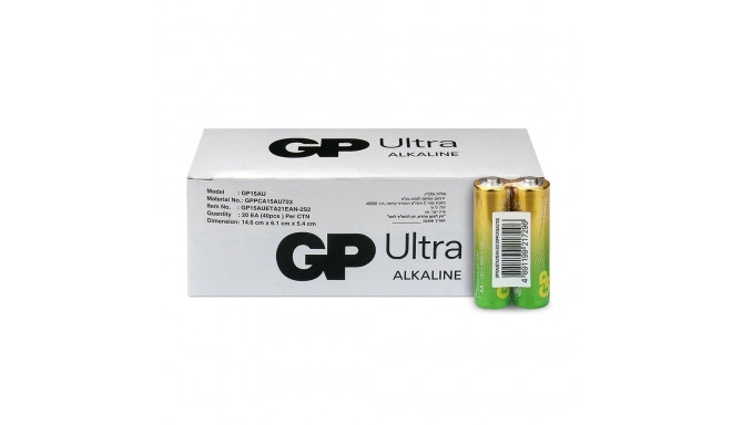 ALKALINE BATTERIES LR6/ AA GP ULTRA 40PCS.