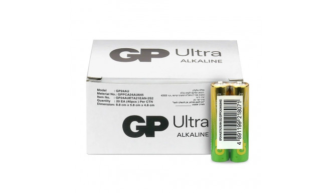 ALKALINE BATTERIES LR03 /AAA GP ULTRA 40PCS.