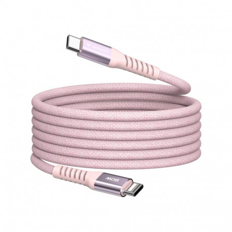USB-kaabel USB-C USB-C 1.2m Verbatim Sync & Charge Magnetic, Roosa (PD3.0 ja QC3.0, laadimine kuni 6