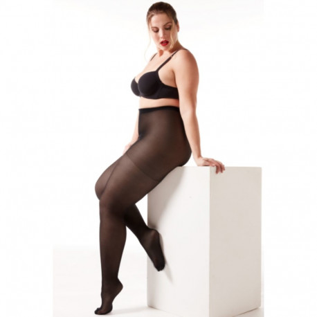 SOKISAHTEL QUEEN plus size 30 DEN musta värvi sukkpüksid