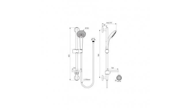 SET SHOWER IDEALRAIN SOFT 3 B9415AA