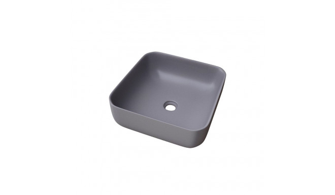 WASHBASIN CATANIA 385X385X140 MATT GREY