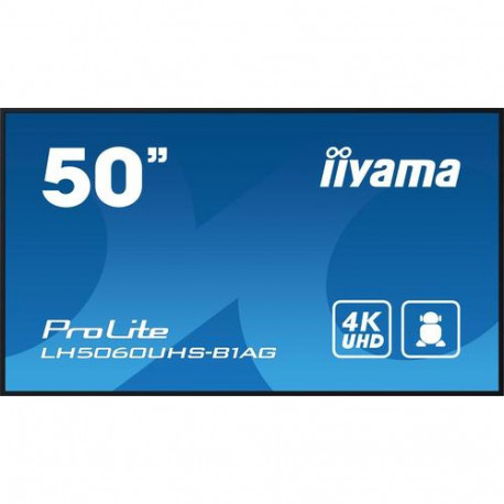 iiyama LH5060UHS-B1AG Signage Display Digital A-board 125.7 cm (49.5") LED Wi-Fi 500 cd/m² 4K U