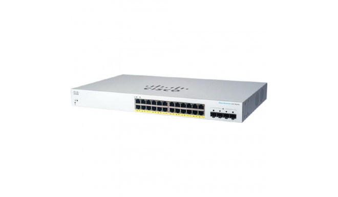 Cisco CBS220-24P-4G Managed L2 Gigabit Ethernet (10/100/1000) Power over Ethernet (PoE) 1U White