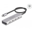 DeLOCK USB 10 Gbps USB Type-C Hub with 4 x USB Type-C female with 35 cm connection cable