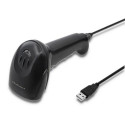 Qoltec 50866 barcode reader Handheld bar code reader 1D Laser Black