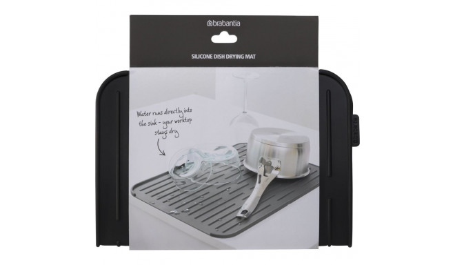 BRABANTIA Silikona trauku žāvēšanas paliktnis, dark grey