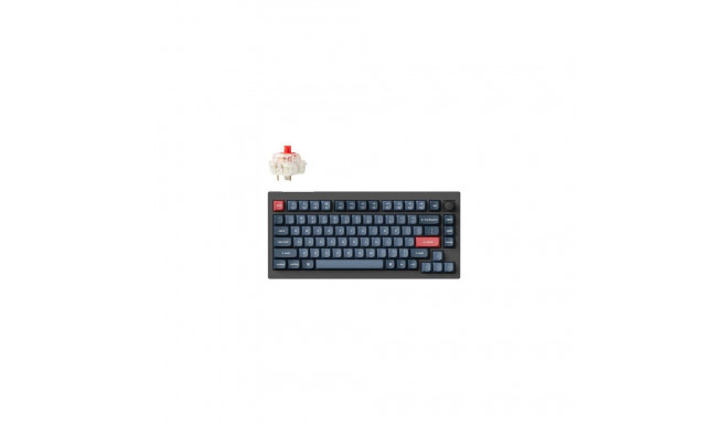 Keychron V1 Max keyboard Universal USB + RF Wireless + Bluetooth Black, Grey