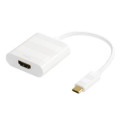 Deltaco USBC-HDMI1 video cable adapter 0.1 m USB Type-C HDMI White