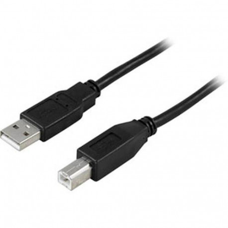 Deltaco USB-210S USB cable USB 2.0 1 m USB A USB B Black