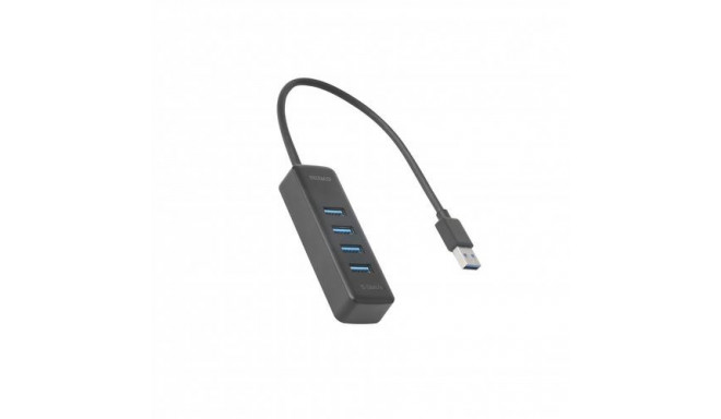 Deltaco UH-734 interface hub USB 3.2 Gen 1 (3.1 Gen 1) Type-A 5000 Mbit/s Black