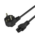 Savio Strom IEC 60320 C5 CEE 7/7 Sort 3m Stromkabel Black C5 coupler Power plug type C