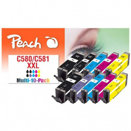 Peach PI100-437 ink cartridge 10 pc(s) Compatible Extra (Super) High Yield Black, Cyan, Magenta, Pho