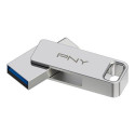 PNY DUO LINK USB flash drive 128 GB USB Type-A / USB Type-C 3.2 Gen 1 (3.1 Gen 1) Stainless steel