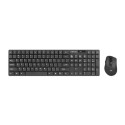 NATEC Stingray keyboard Mouse included Universal RF Wireless QWERTY US English Black