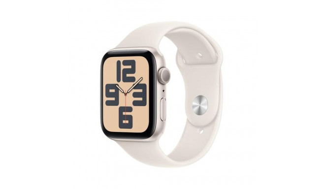 Apple Watch SE GPS 44mm Starlight Aluminium Case with Starlight Sport Band - S/M