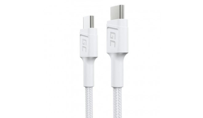 Green Cell GC PowerStream USB cable USB 3.2 Gen 1 (3.1 Gen 1) 0.3 m USB C White