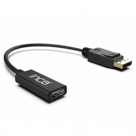 Inca IDTH-07 video cable adapter 0.2 m DisplayPort HDMI Type A (Standard) Black