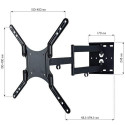 Techly 23-55 Universal LCD TV Wall Mount Bracket Black&quot; ICA-PLB 136M