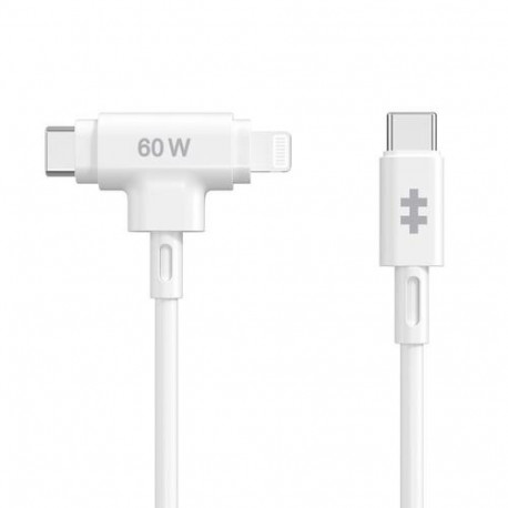 HYPER HyperJuice USB cable USB 2.0 1.5 m USB C USB C/Lightning White