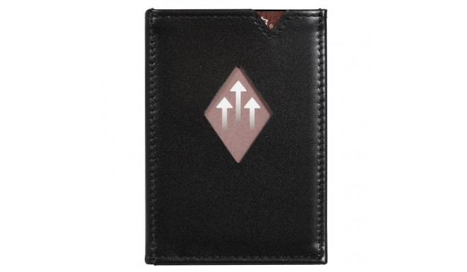 EXENTRI Miniwallet Wallet Black Leather, Nylon, Stainless steel