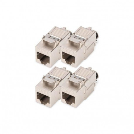 Digitus CAT 8.1 Keystone module, shielded, tool-free mounting connection - 4 pcs.