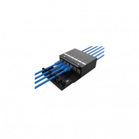 Digitus Consolidation point box, 6-port Keystone modules with intelligent cable manager
