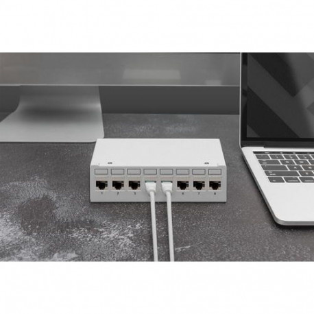 Digitus CAT 6A Keystone module, shielded, tool-free mounting connection - 8 pcs.