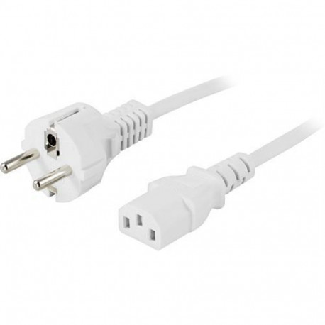 Deltaco DEL-109MV power cable White 2 m CEE7/7 IEC C13