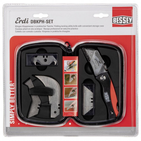 BESSEY DBKPH-SET utility knife Black, Red Fixed blade knife