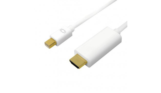 LogiLink CV0123 video cable adapter 2 m Mini DisplayPort HDMI Type A (Standard) White