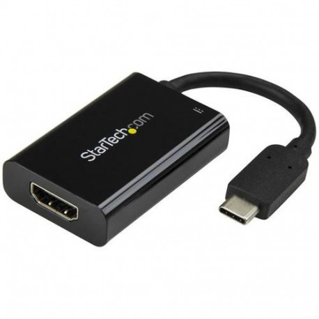 StarTech.com USB C to HDMI 2.0 Adapter with Power Delivery - 4K 60Hz USB Type-C to HDMI Display Vide