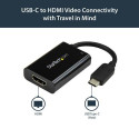 StarTech.com USB C to HDMI 2.0 Adapter with Power Delivery - 4K 60Hz USB Type-C to HDMI Display Vide