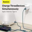 Baseus CAMLTYS-03 USB cable 1.5 m USB A USB C/Micro-USB B/Lightning Blue