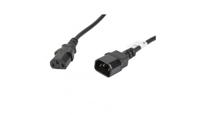 Lanberg CA-C13E-11CC-0050-BK power cable Black 5 m C13 coupler C14 coupler